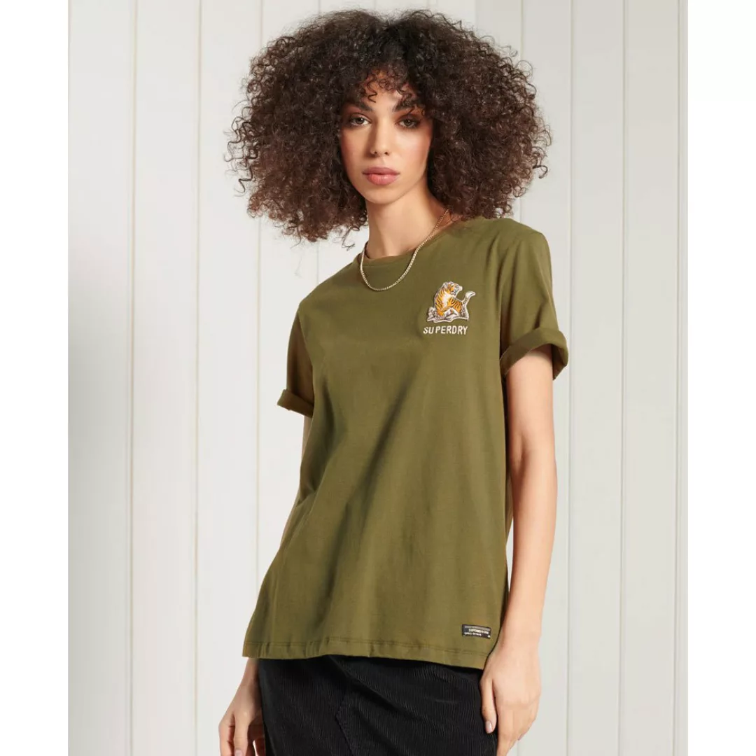 Superdry Military Narrative Kurzarm T-shirt S Khaki günstig online kaufen