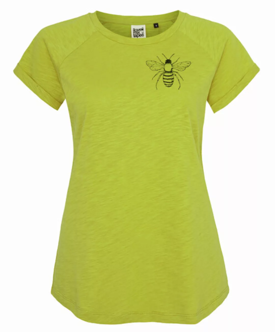 Damen Raglan Slub Shirt Mit Biene Aus Biobaumwolle Hergestellt In Portugal günstig online kaufen