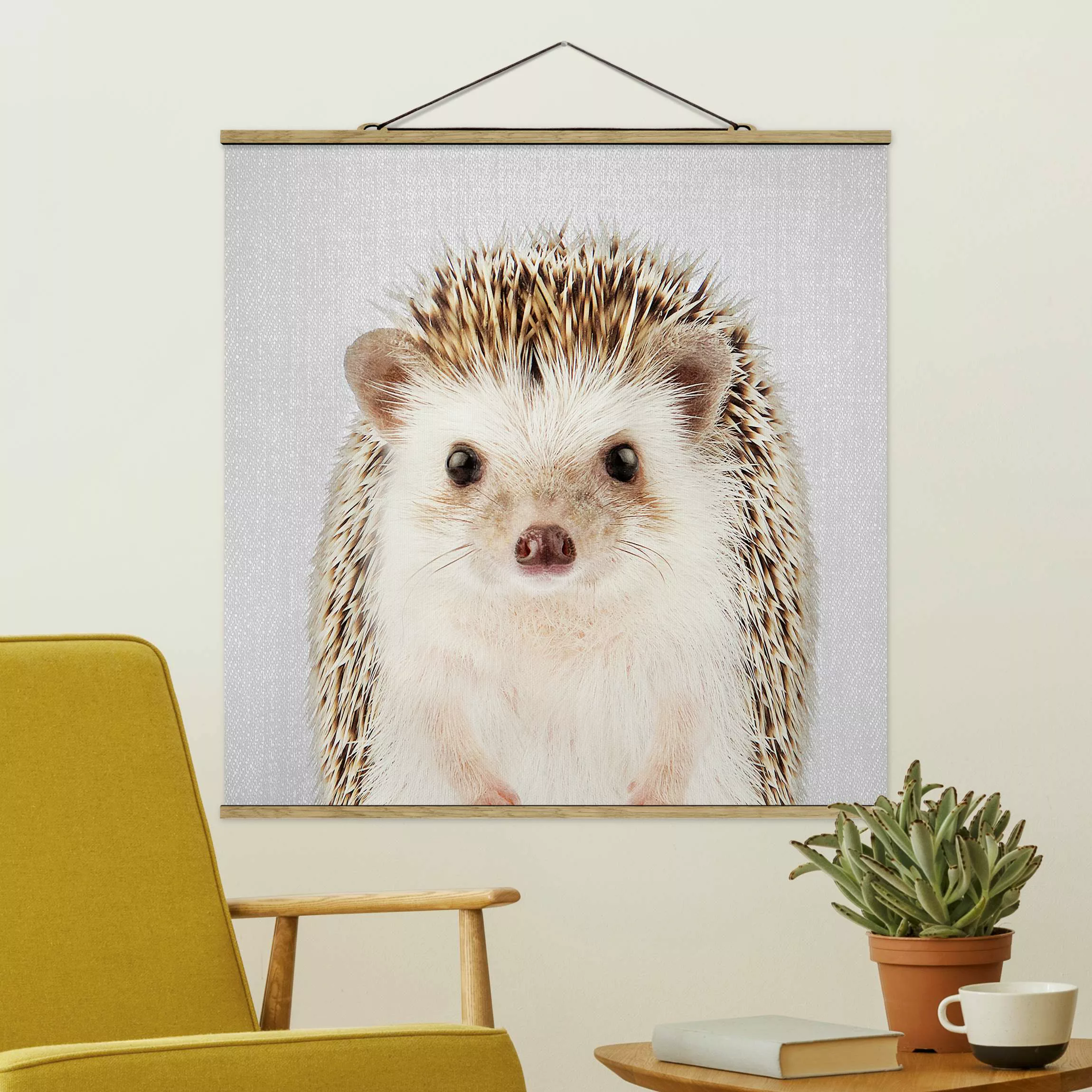 Stoffbild mit Posterleisten Igel Ingolf günstig online kaufen