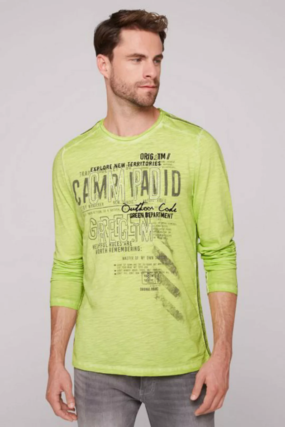 CAMP DAVID Langarmshirt aus Bio-Baumwolle günstig online kaufen