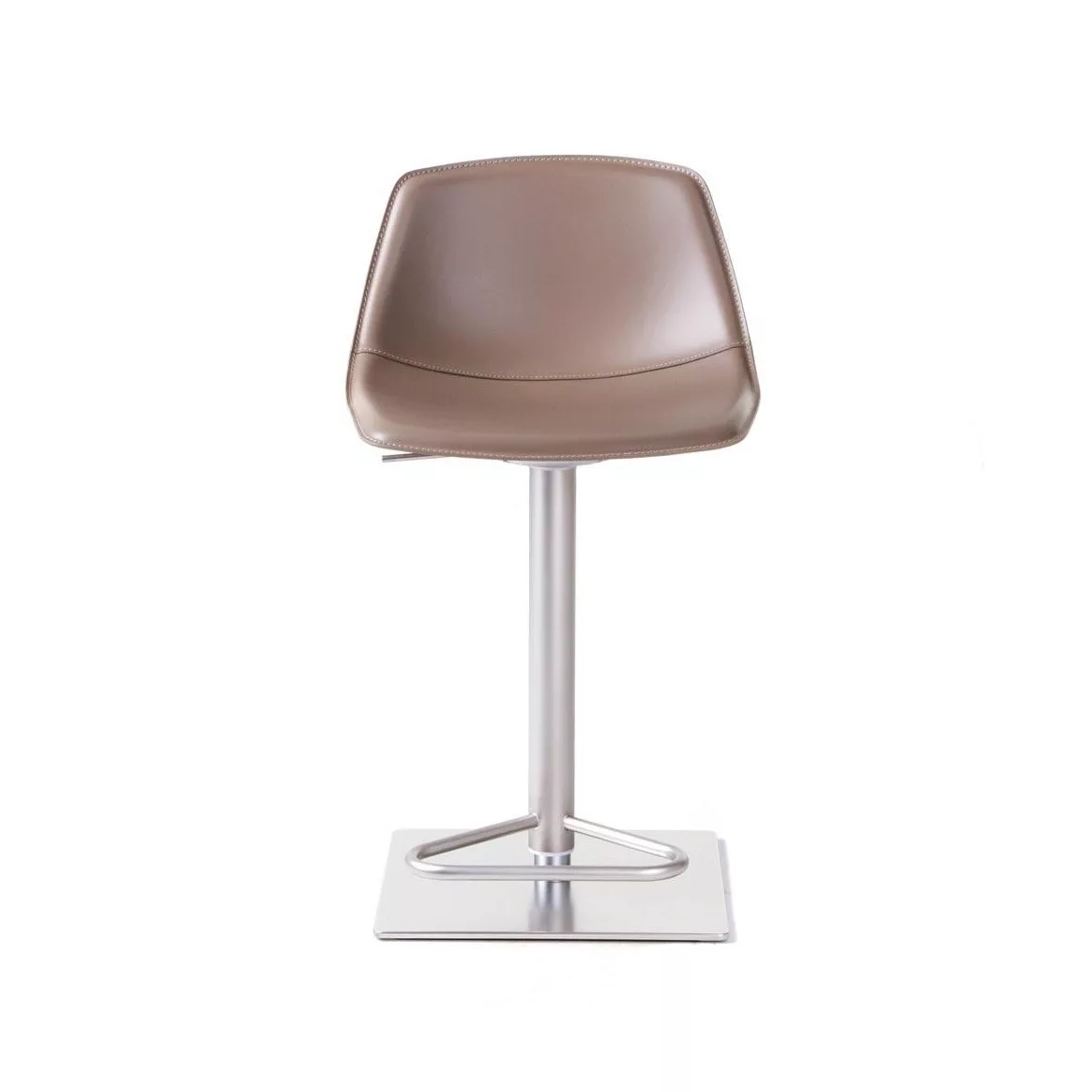 la palma - Miunn S104T Barhocker Sitzfläche Leder 75-100cm - schlamm hell/S günstig online kaufen