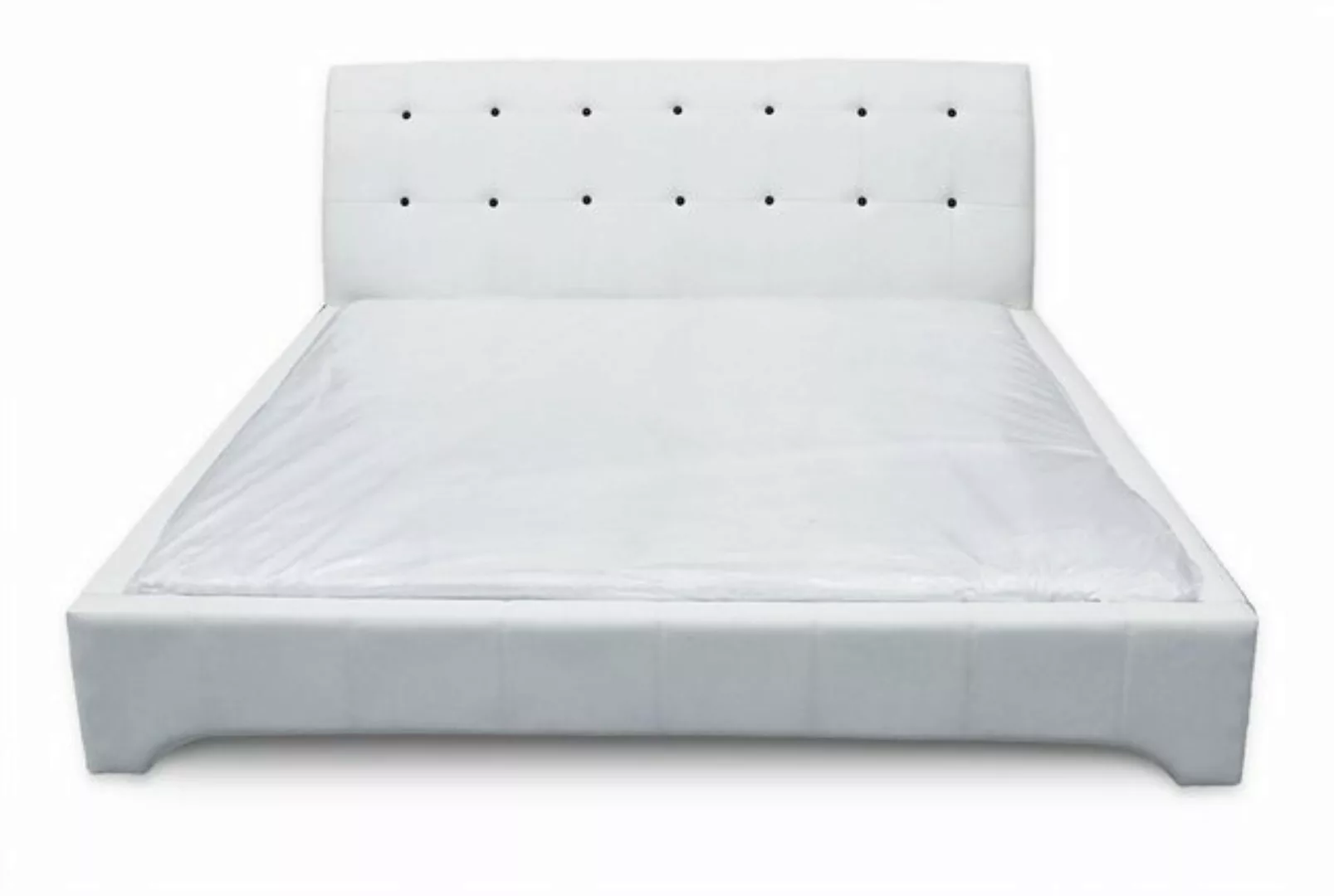 JVmoebel Bett Leder Bett Weiß Design Luxus Doppel Chesterfield Betten Sofor günstig online kaufen