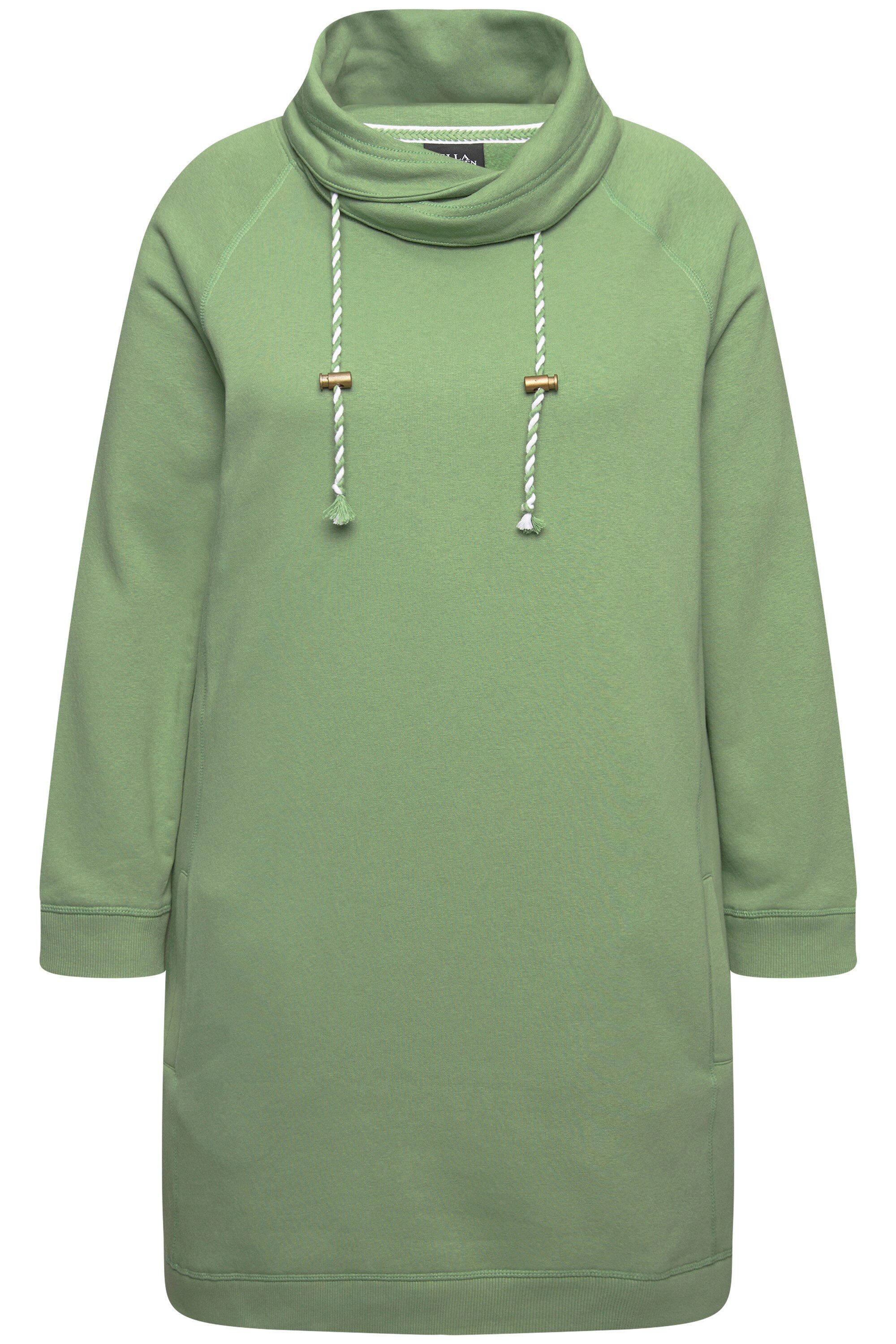 Ulla Popken Jerseykleid Sweatkleid Stehkragen Langarm günstig online kaufen
