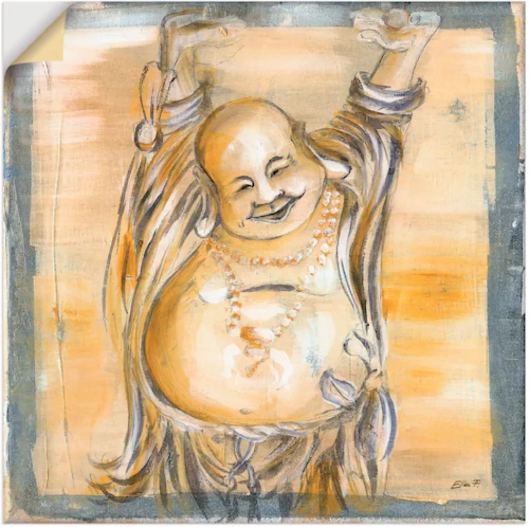 Artland Wandbild "Fröhlicher Buddha II", Religion, (1 St.) günstig online kaufen
