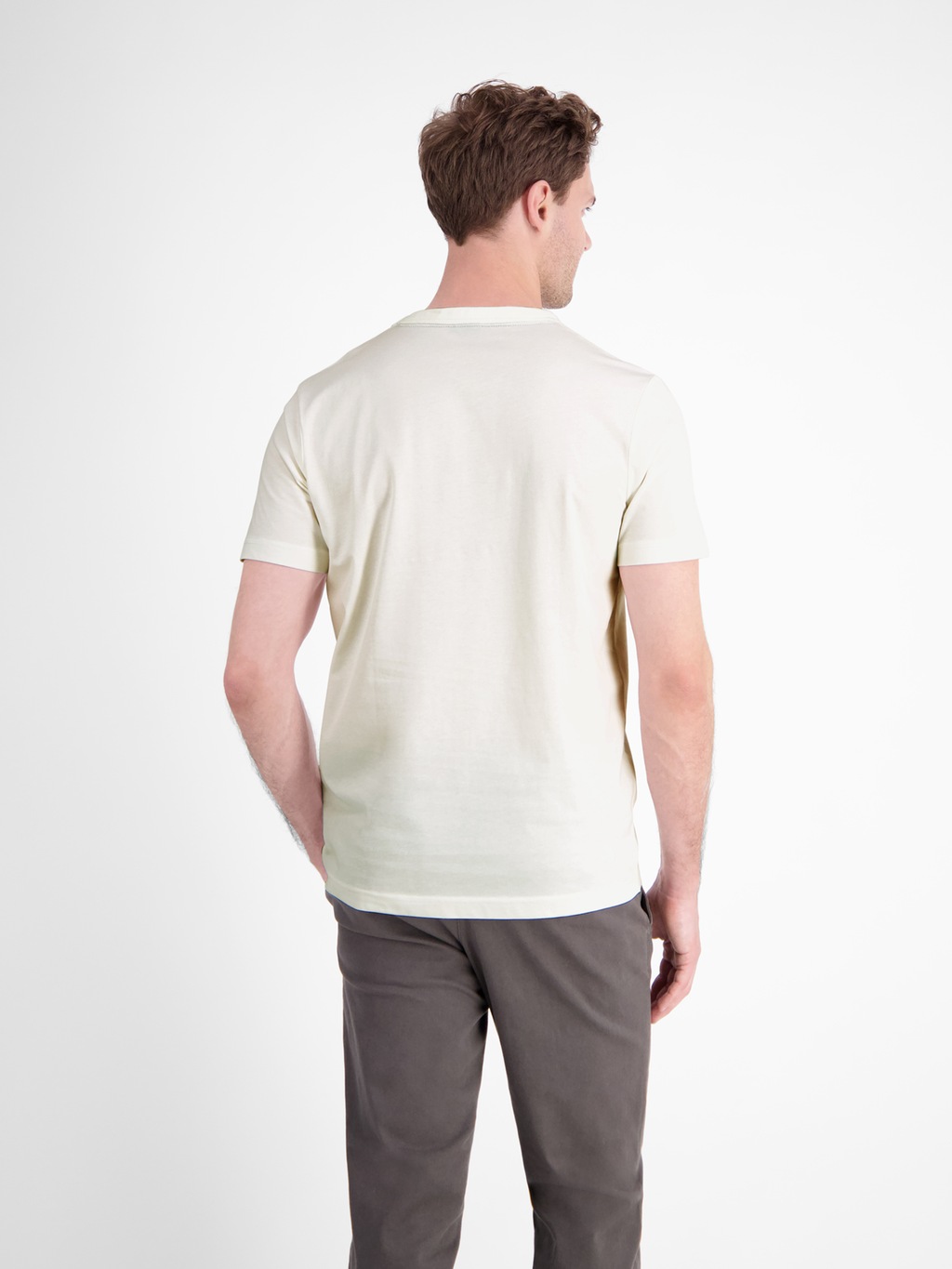 LERROS T-Shirt "LERROS Unifarbenes T-Shirt mit Brustprint" günstig online kaufen