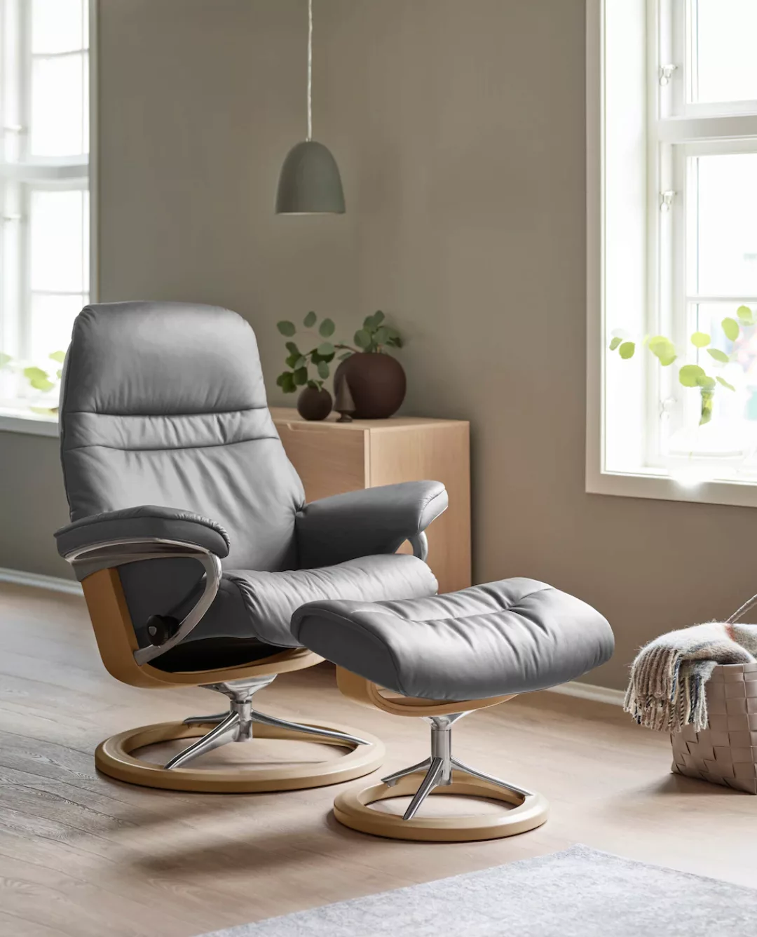 Stressless Relaxsessel "Sunrise", mit Signature Base, Größe S, Gestell Eich günstig online kaufen