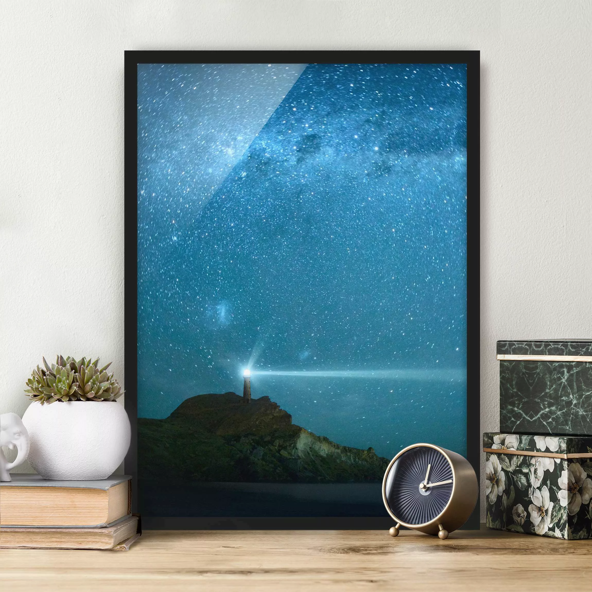 Bild mit Rahmen Natur & Landschaft - Hochformat Leuchtturm günstig online kaufen