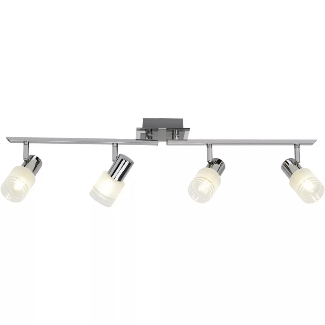 LED Deckenleuchte Lea in Silber und Chrom 4x 4W 1600lm E14 4-flammig günstig online kaufen