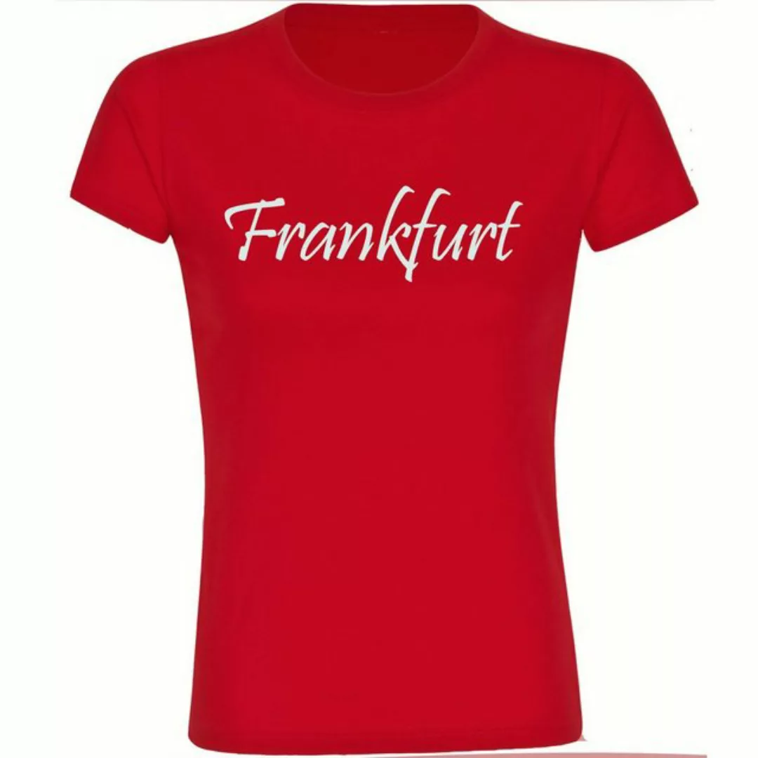 multifanshop T-Shirt Damen Frankfurt - Schriftzug - Frauen günstig online kaufen