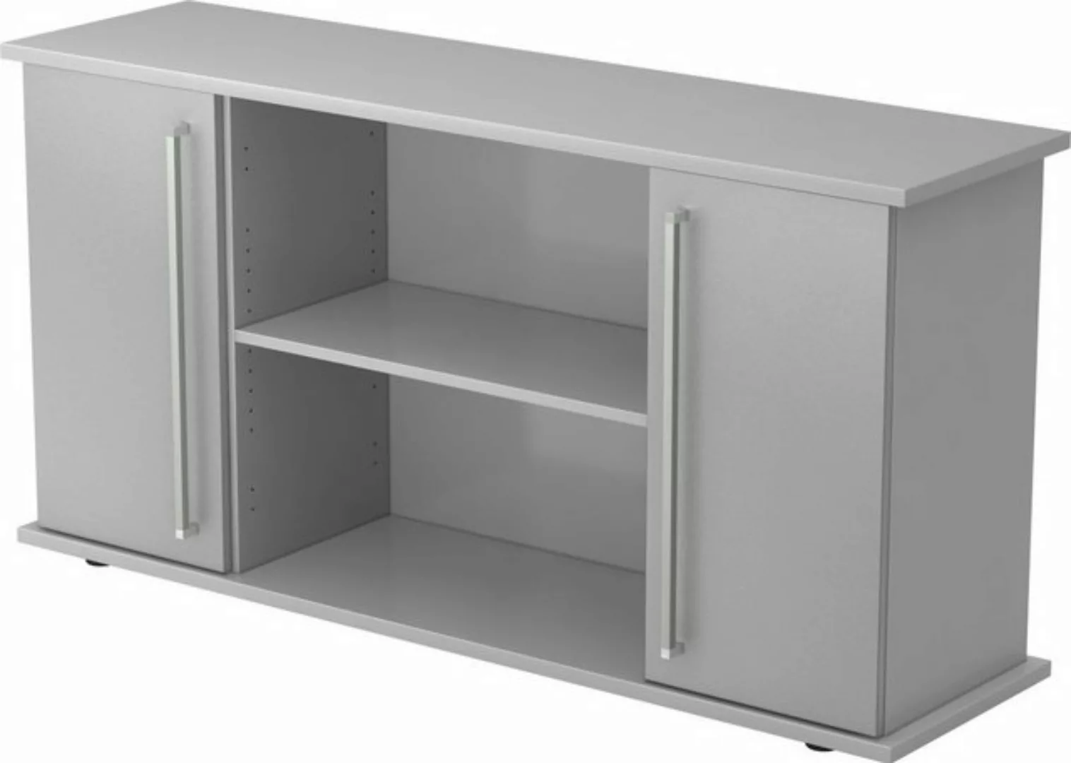 Aktenschrank Sideboard SB 2OH 2 Türen BxTxH 166,1x44,8x84cm Griff CE Grau/S günstig online kaufen