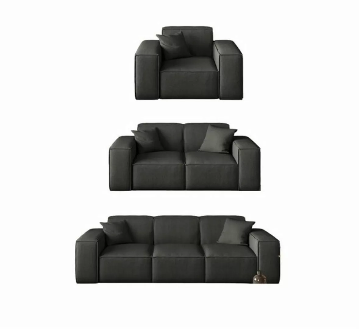 Fun Möbel Polstergarnitur Sofaset Designersofa CELES 3-2-1 in Stoff inkl. 5 günstig online kaufen