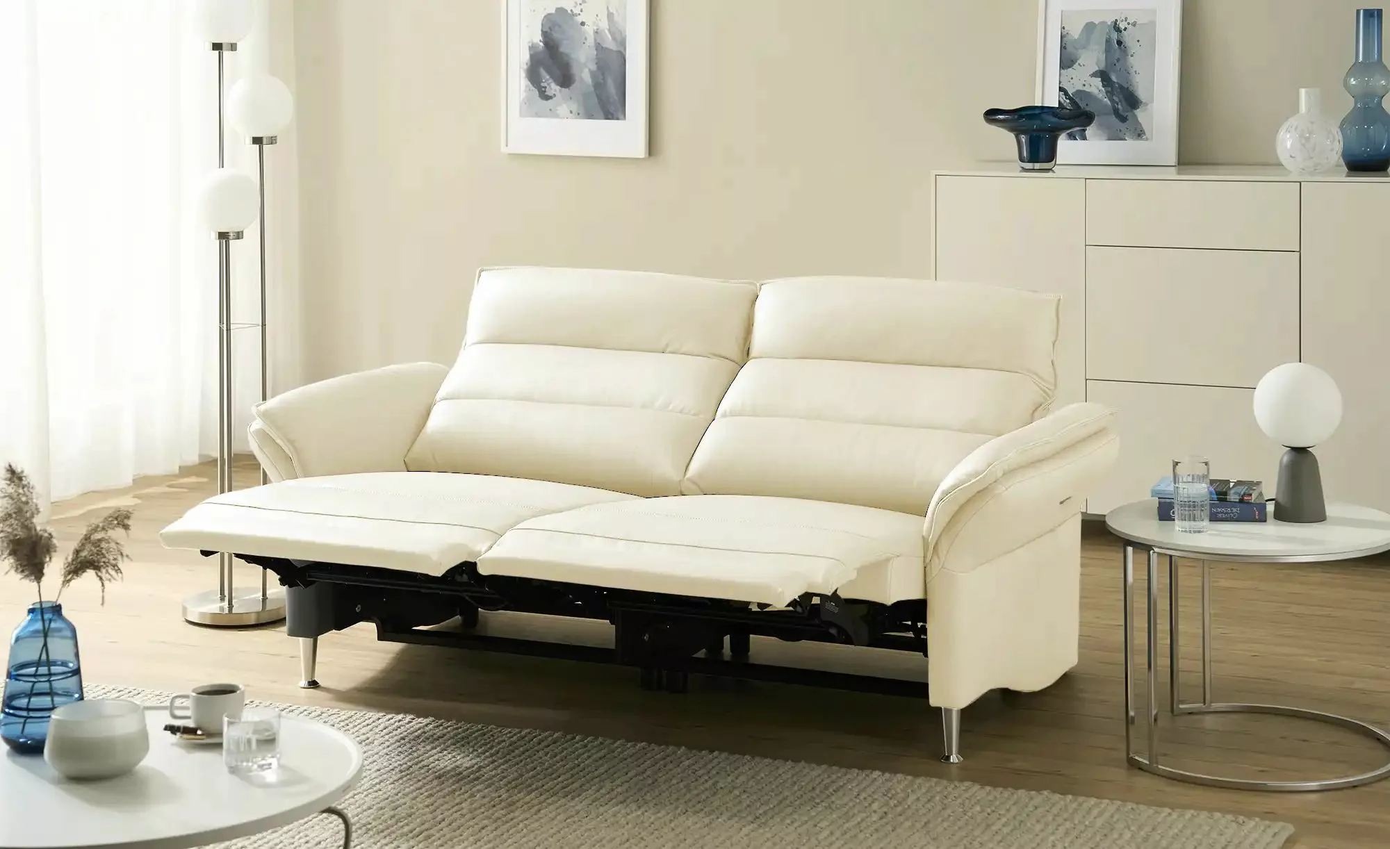 Wohnwert Einzelsofa Leder Marlen ¦ creme ¦ Maße (cm): B: 192 H: 107 T: 97 P günstig online kaufen