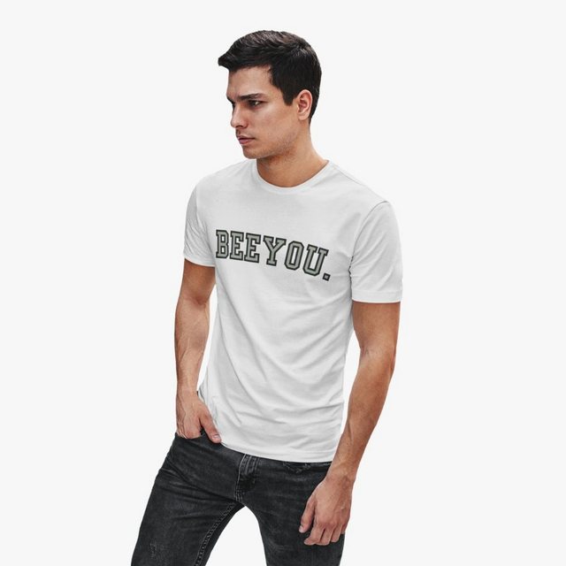 Beeyou. Clothes T-Shirt T-Shirt aus Bio-Baumwolle mit Collegeschrift-Look günstig online kaufen
