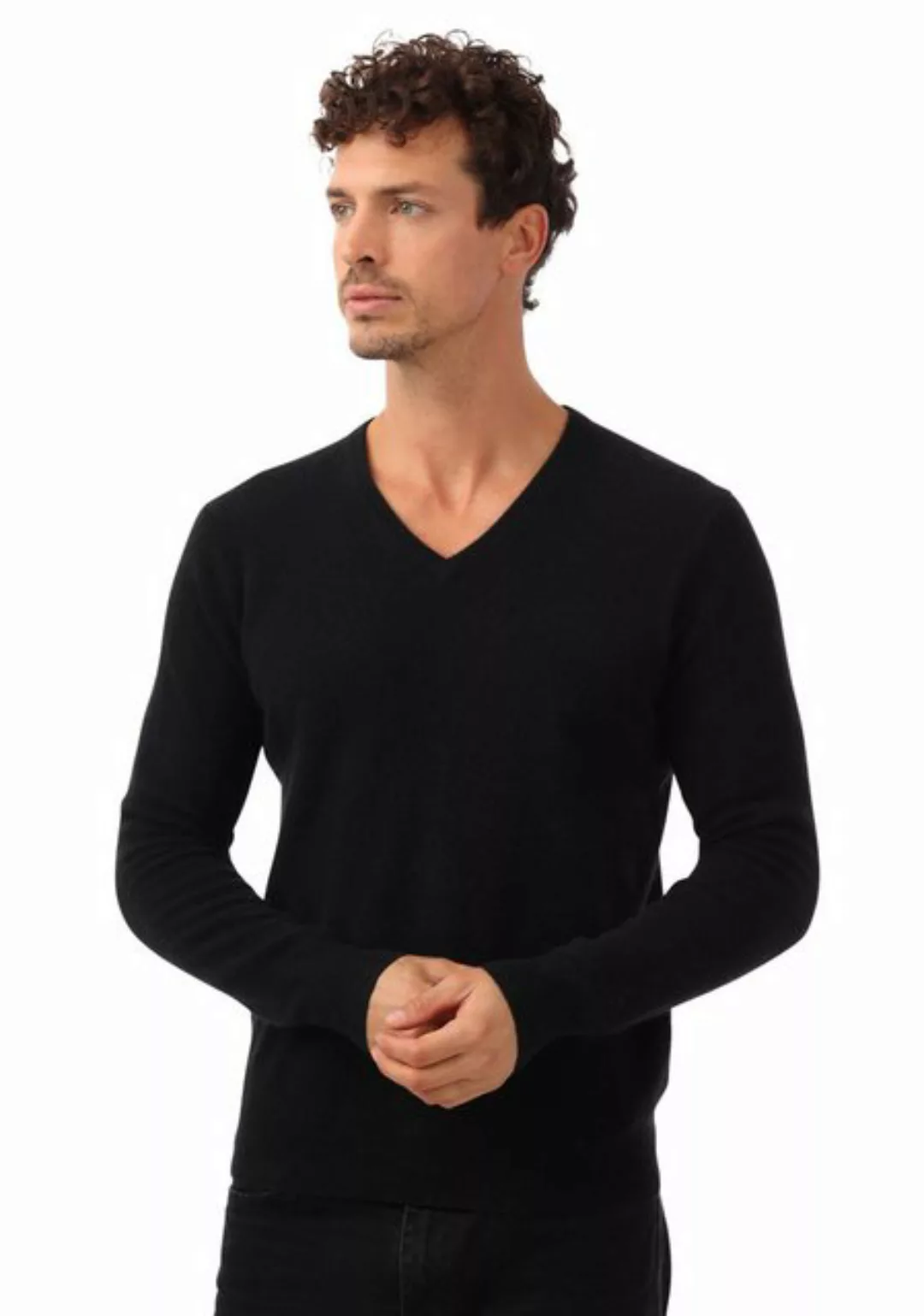 Zwillingsherz Kaschmirpullover, mit V-Ausschnitt und elegantem Fit günstig online kaufen