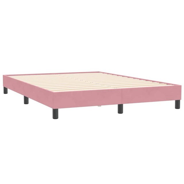 vidaXL Bett Boxspringbett ohne Matratze Rosa 160x210 cm Samt günstig online kaufen