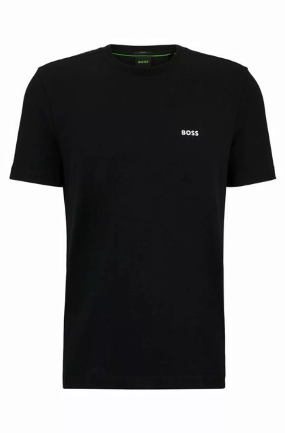 BOSS GREEN T-Shirt Tee mit gummiertem Kontrast-Logo günstig online kaufen