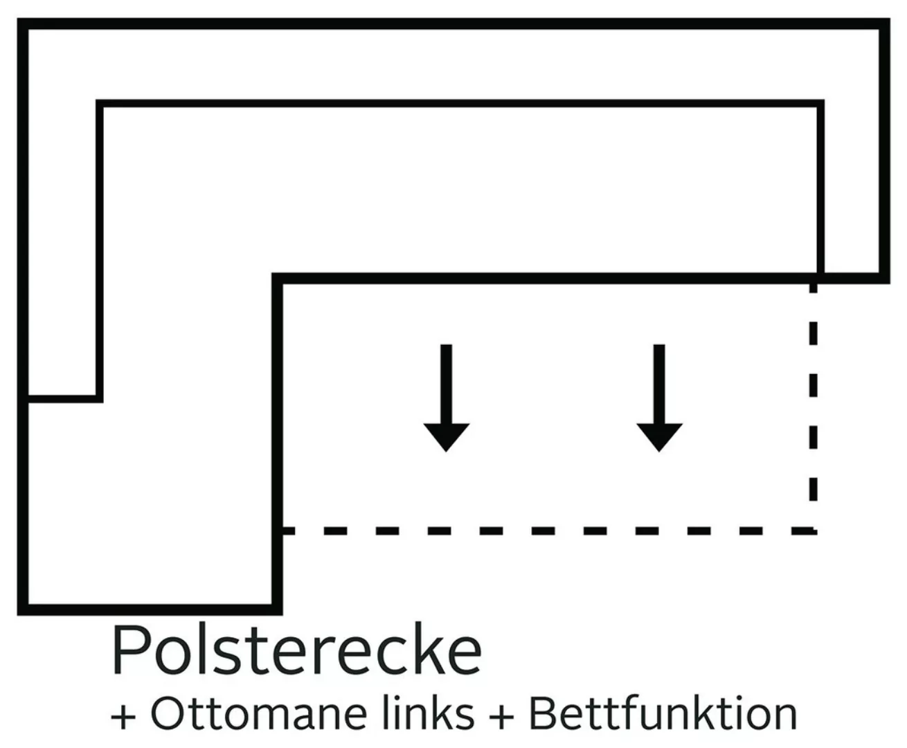 COLLECTION AB Ecksofa "John L-Form", mit Bettfunktion, wahlweise mit Federk günstig online kaufen