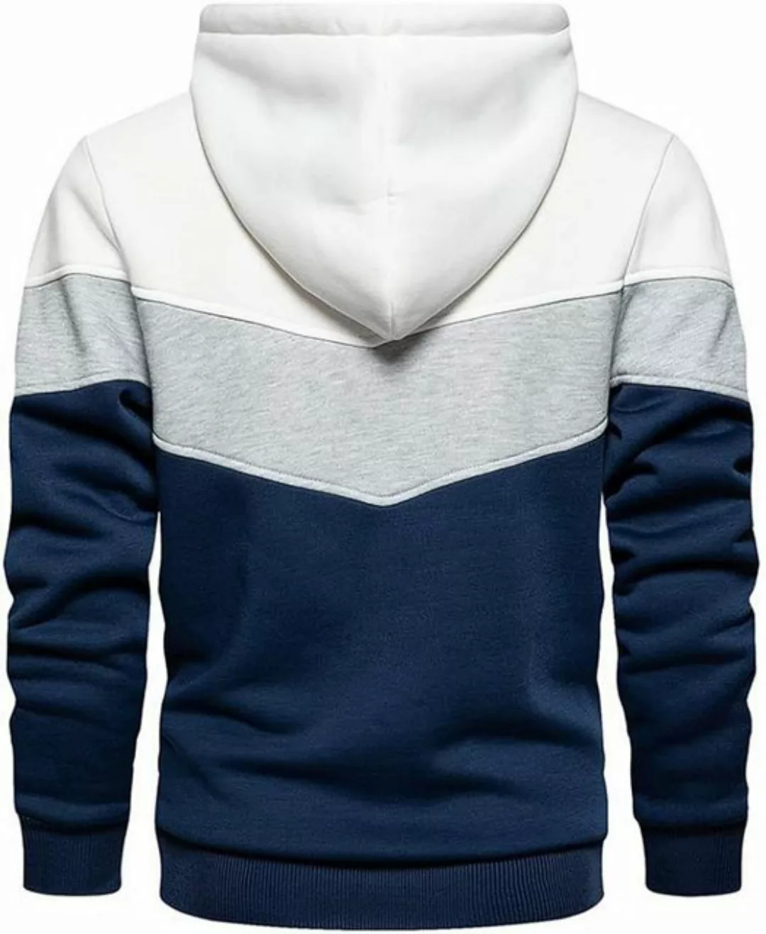 KIKI Kapuzenshirt Lässiges Pullover-Fleece-Sweatshirt mit Farbblock-Kapuze günstig online kaufen