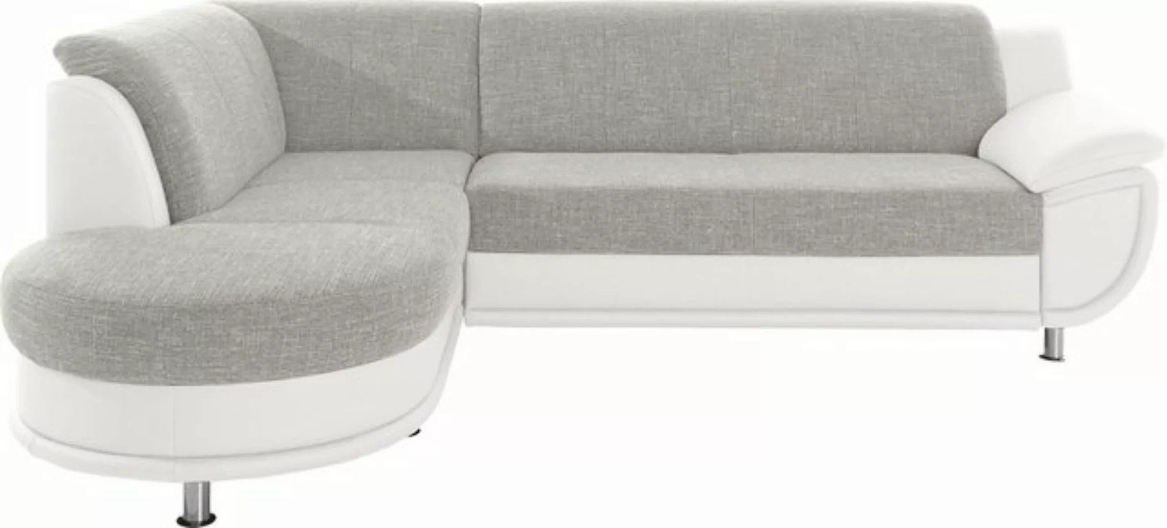 TRENDMANUFAKTUR Ecksofa "Rondo 3, zeitlos und bequem, Materialmix, breite A günstig online kaufen