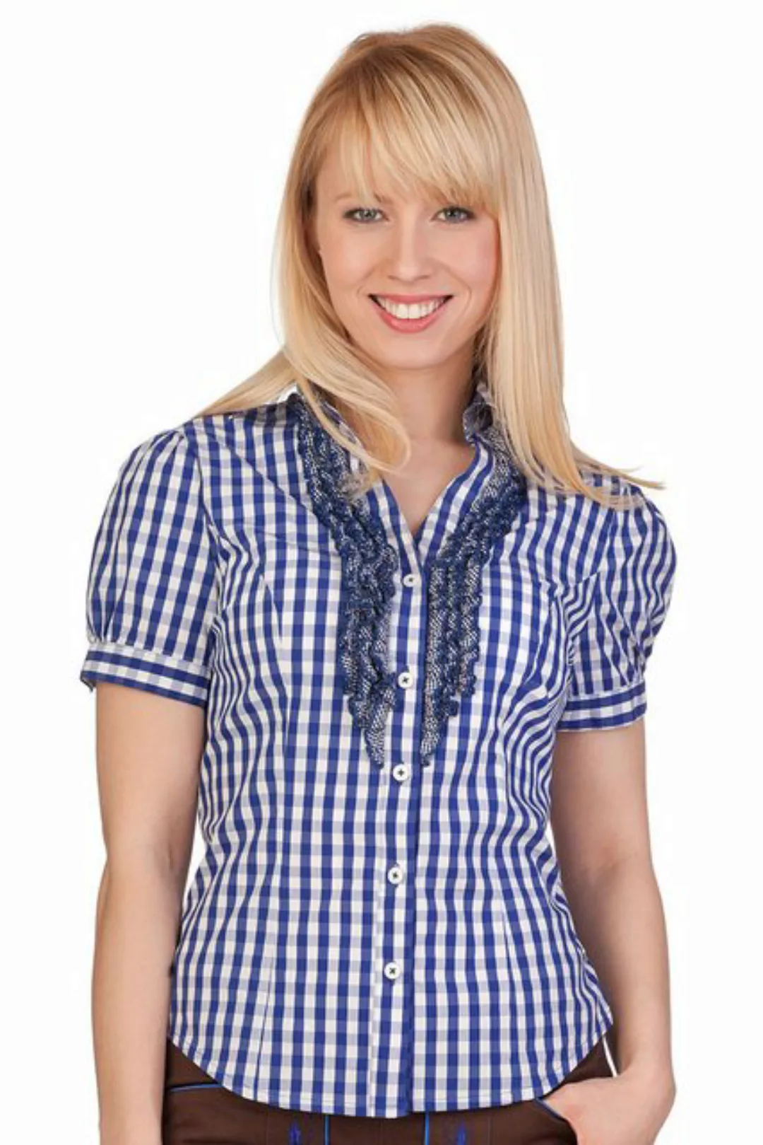 Krüger Madl Trachtenbluse Trachtenbluse - WESTERN - blau günstig online kaufen