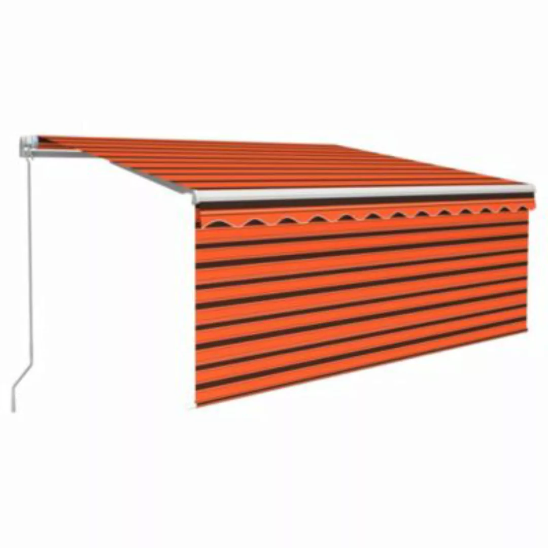 vidaXL Gelenkarmmarkise Einziehbar mit Jalousie 3x2,5 m Orange Braun Markis günstig online kaufen