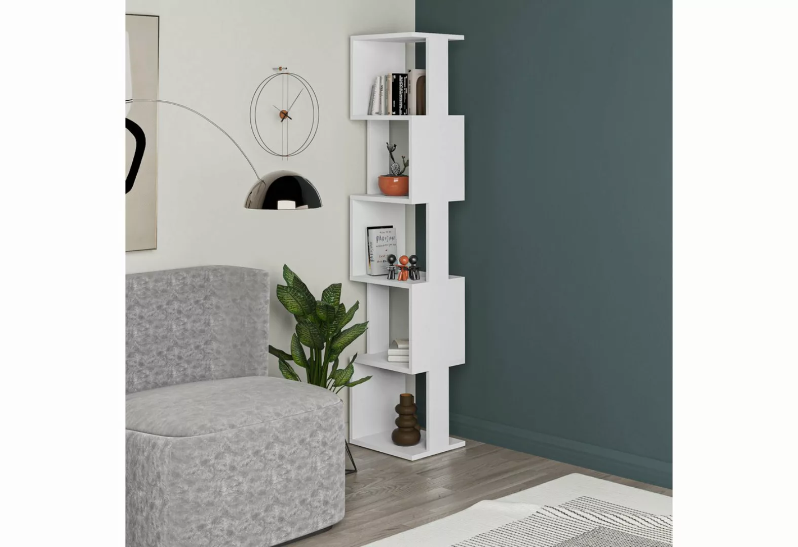 Decortie Bücherregal Piri, Modernes Bücherregal Display Unit, 35 x 30 x 161 günstig online kaufen