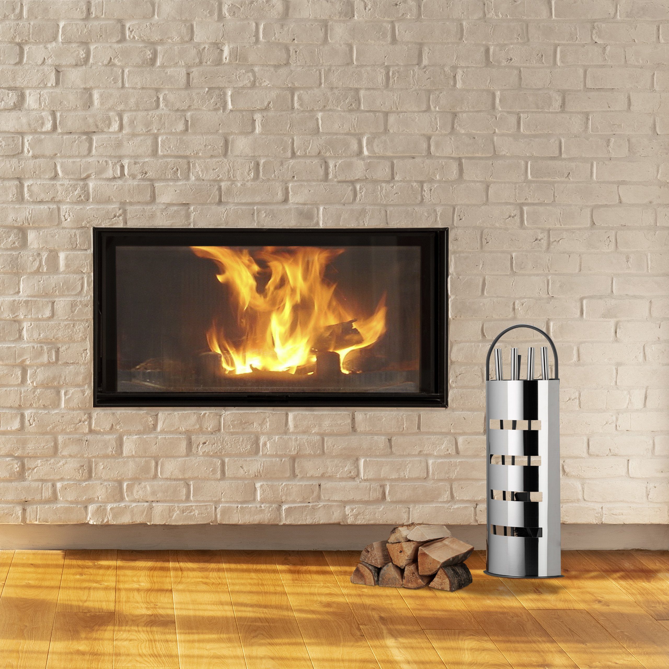relaxdays Kamingarnitur Kaminbesteck modern 5 teilig günstig online kaufen