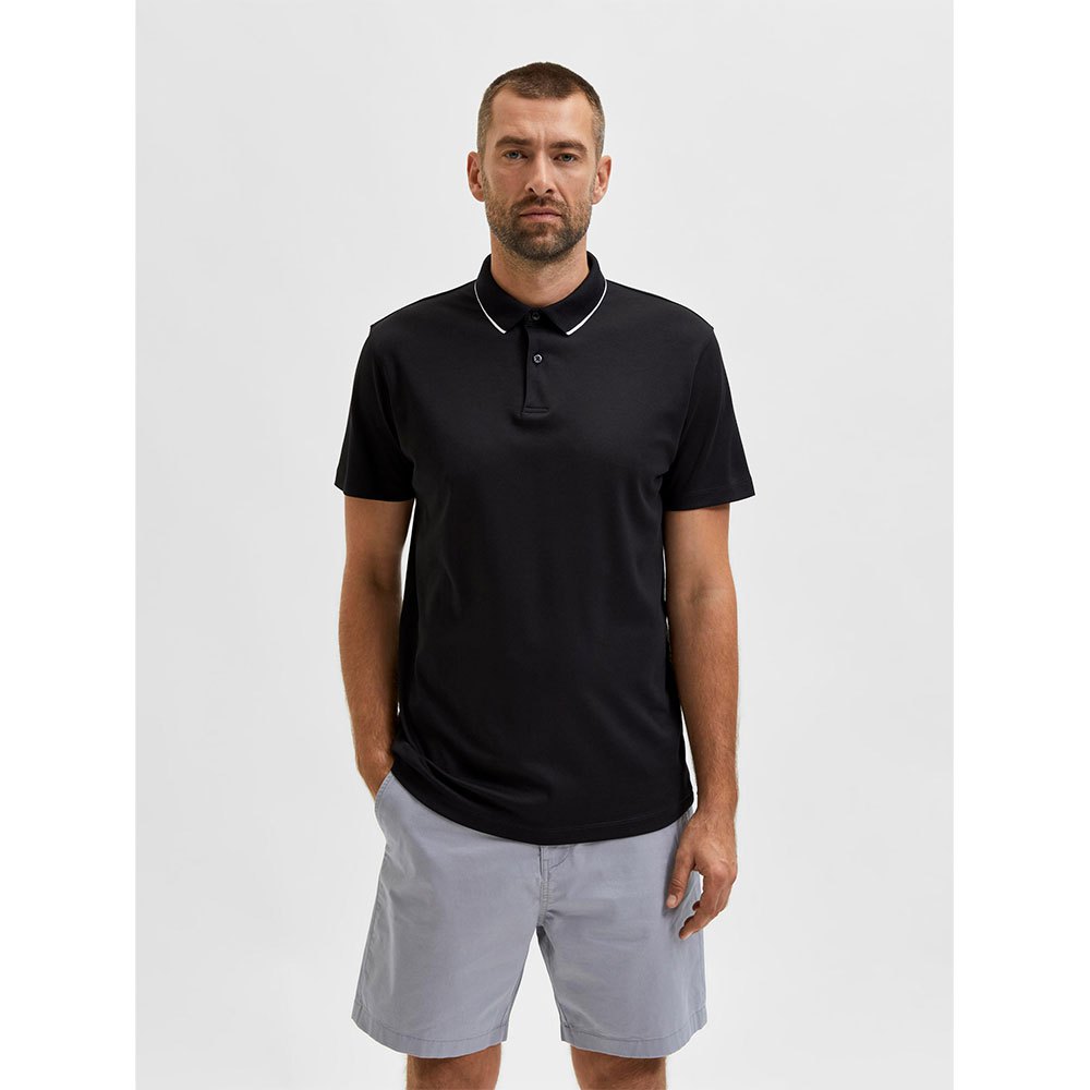 Selected Leroy Coolmax Kurzarm Polo M Black günstig online kaufen