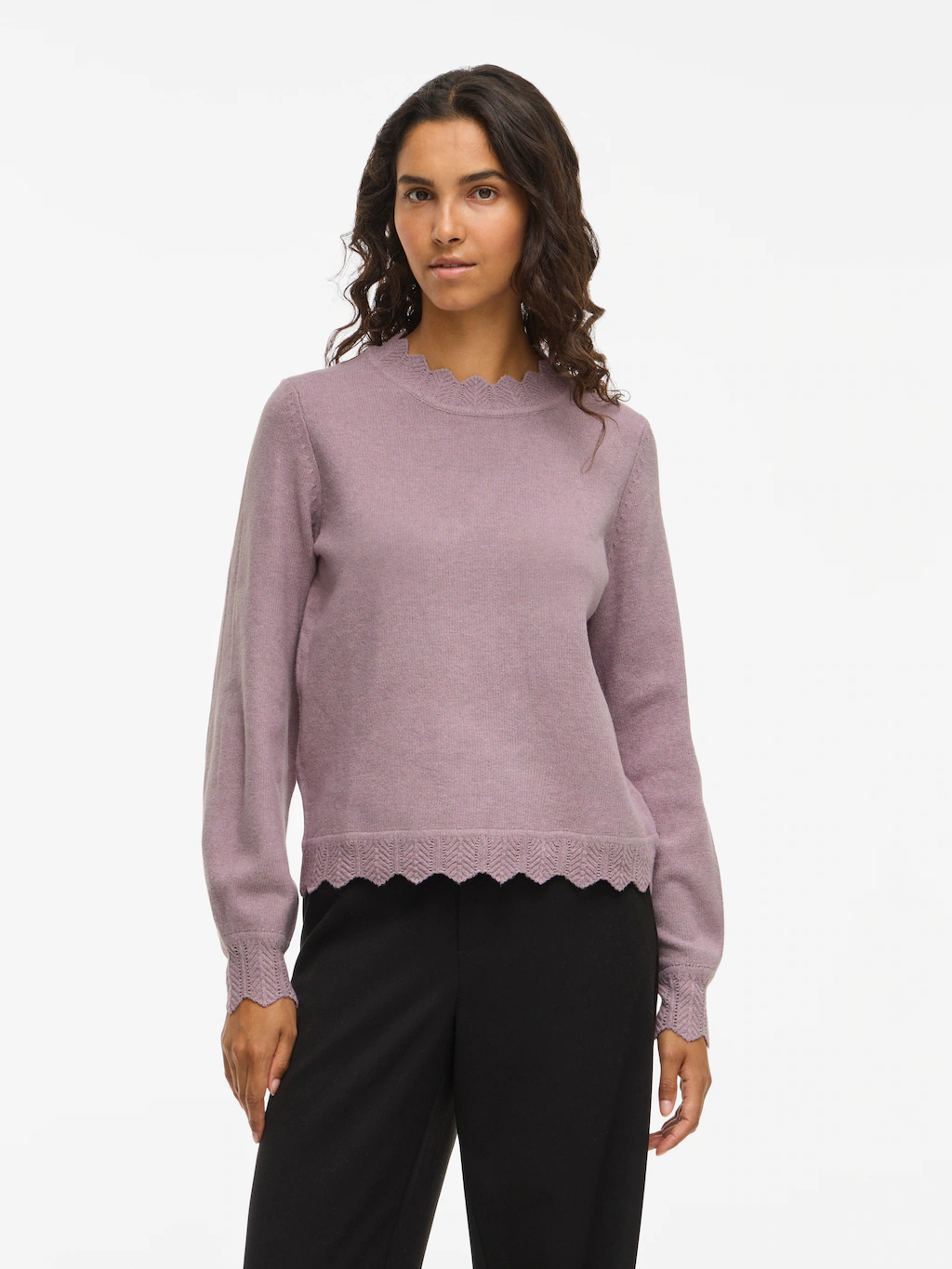 Vila Strickpullover "VINIKOLINA O-NECK L/S KNIT TOP - NOOS" günstig online kaufen