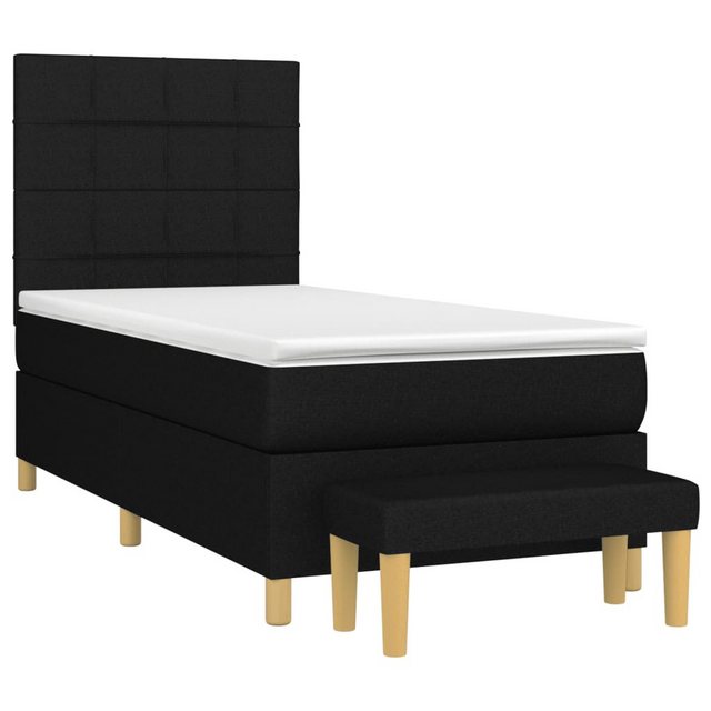 vidaXL Boxspringbett Boxspringbett mit Matratze Schwarz 80x200 cm Stoff Bet günstig online kaufen