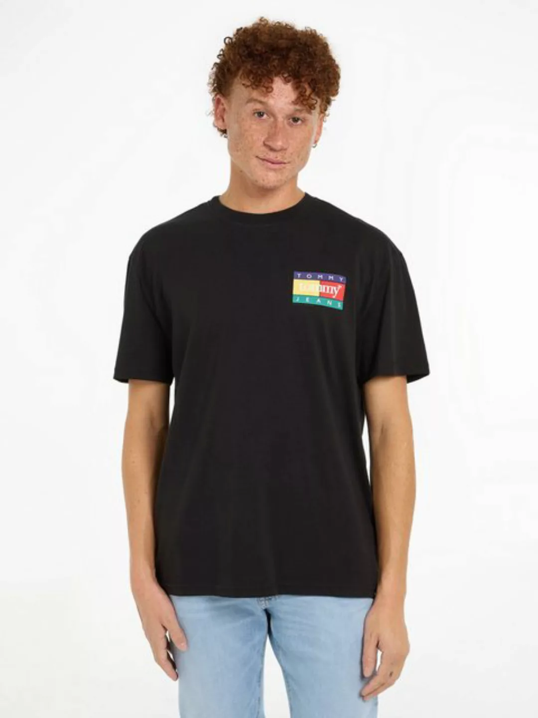 Tommy Jeans T-Shirt TJM REG POP COLOR FLAG TEE EXT mit Logoprint günstig online kaufen