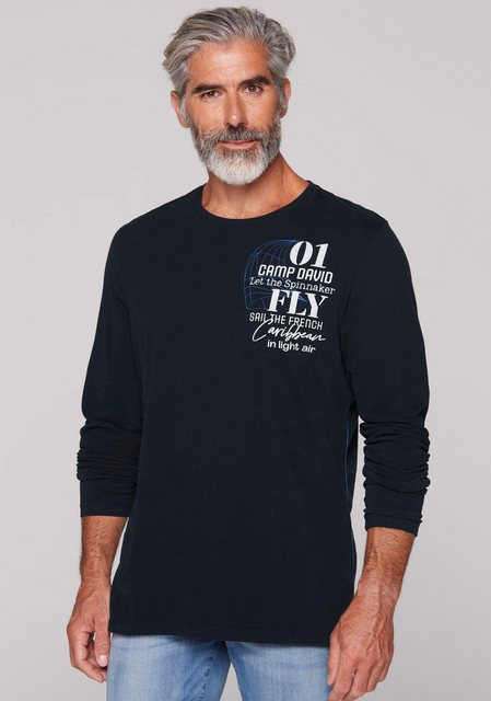 CAMP DAVID Langarmshirt mit Rücken-Print günstig online kaufen