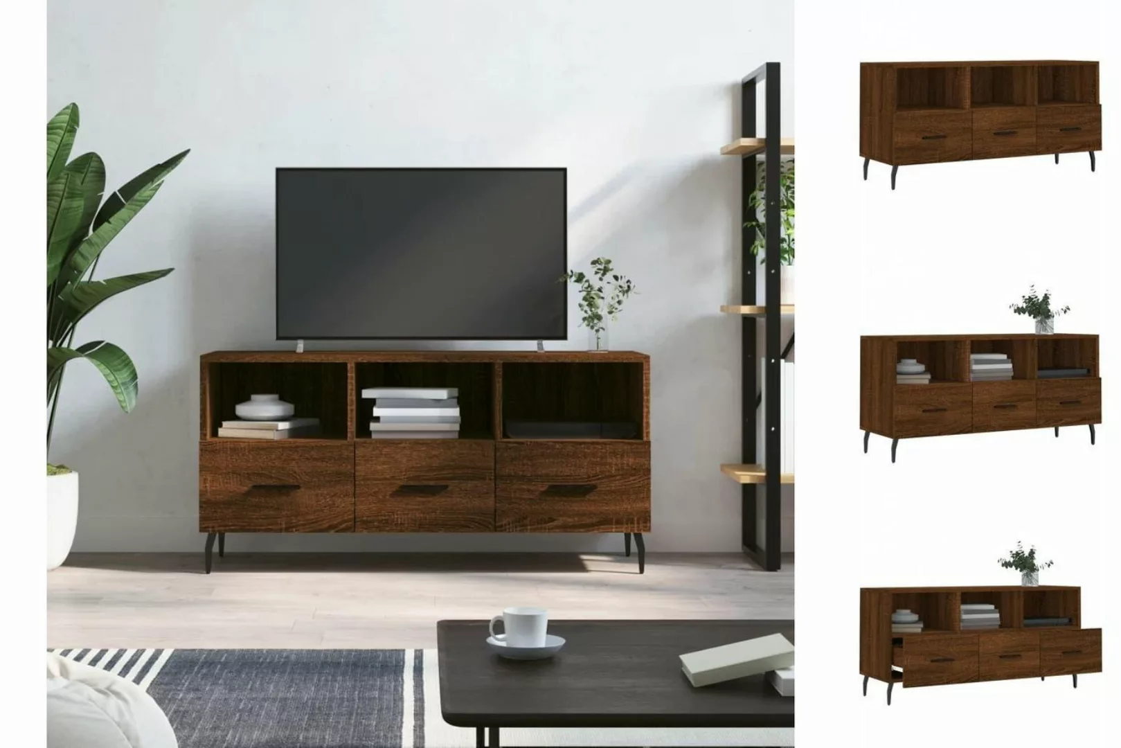 vidaXL TV-Schrank TV-Schrank Braun Eichen-Optik 102x36x50 cm Spanplatte günstig online kaufen