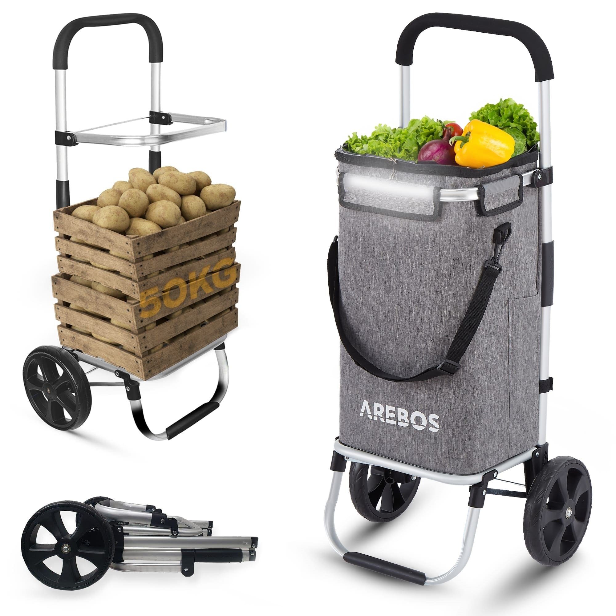 Arebos Einkaufstrolley 3in1 Trolley Einkaufswagen mit günstig online kaufen