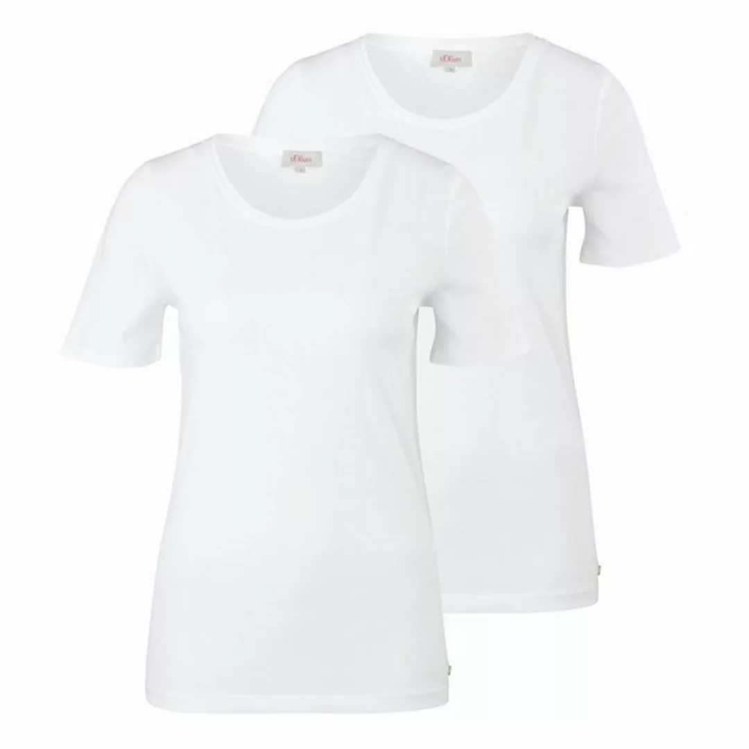 s.Oliver T-Shirt Basic aus softer Single-Jersey Qualität, Slim Fit, 2 Stück günstig online kaufen