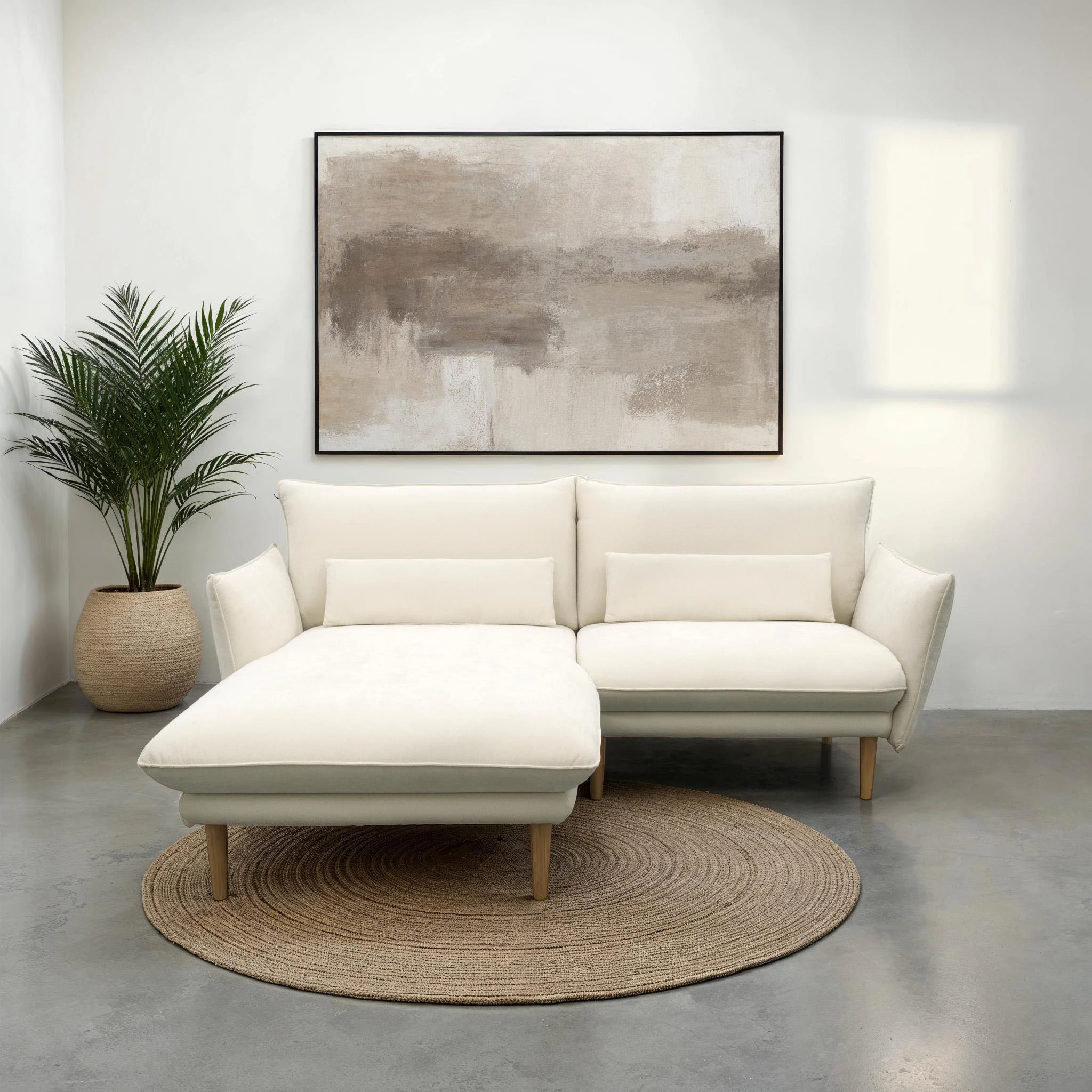 DOMO collection Ecksofa "100 032 kompakte Stellmaße, Breite 200cm, schmale günstig online kaufen