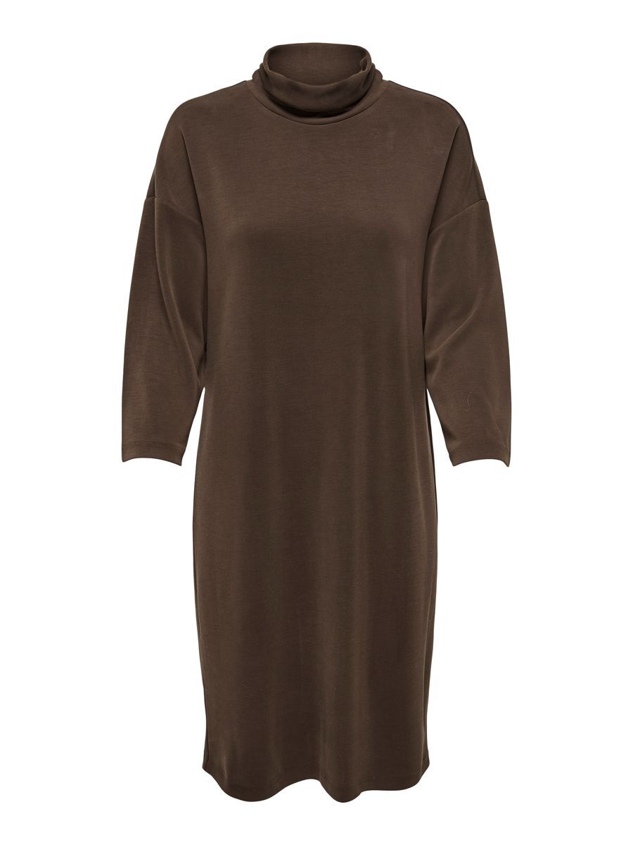ONLY 3/4-arm High Neck Kleid Damen Braun günstig online kaufen