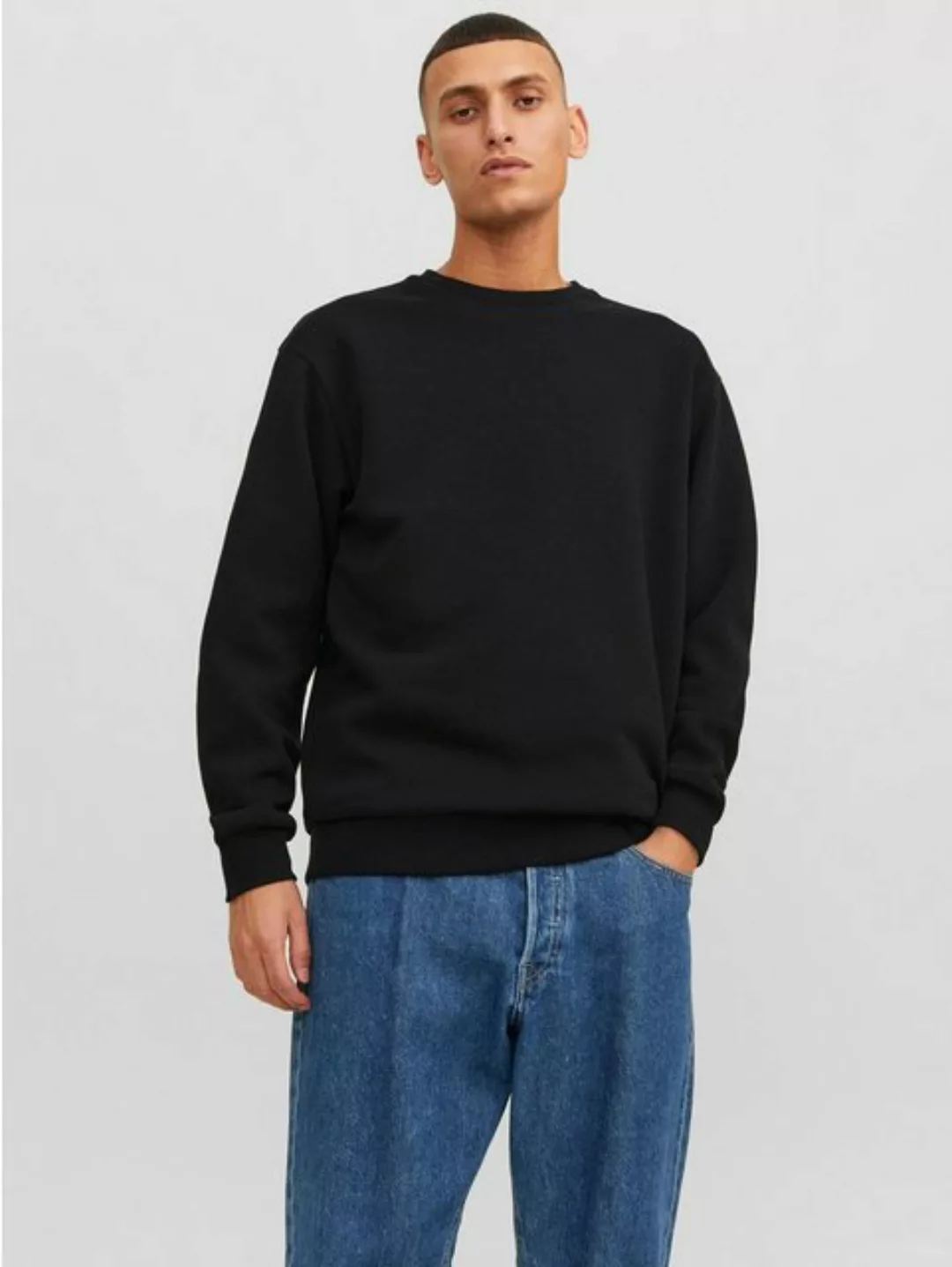 Jack & Jones Sweatshirt Basic Sweater Sweatshirt Pullover JJEBRADLEY 6027 i günstig online kaufen