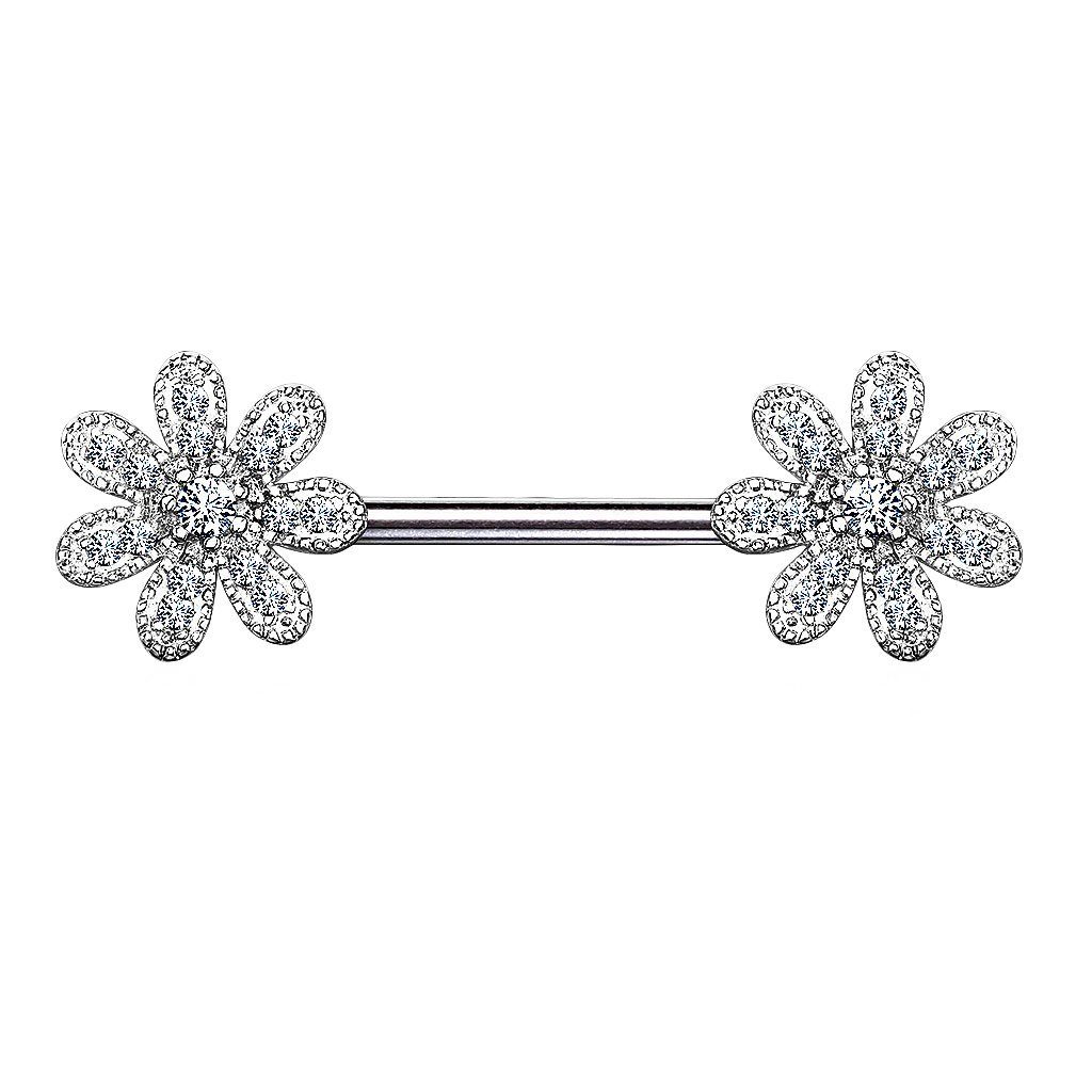 Taffstyle Intimpiercing Intim Brustpiercing Barbell Kristall günstig online kaufen
