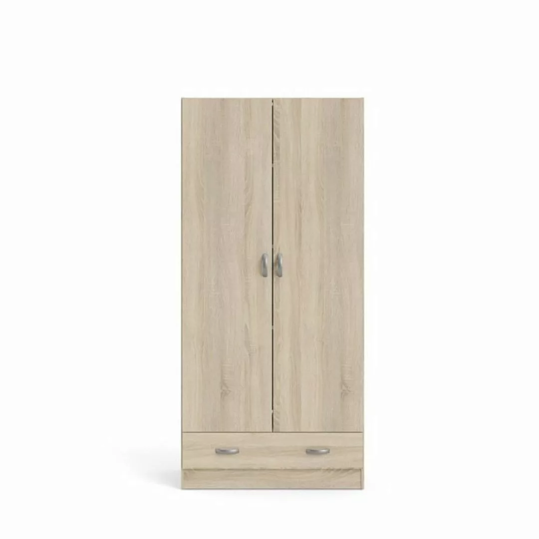 ebuy24 Kleiderschrank Spell Kleiderschrank 2 Türen und 1 Schublade Eiche (1 günstig online kaufen