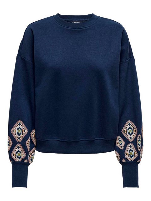 ONLY Sweatshirt ONLBROOKE L/S O-NECK FLOWER SWT günstig online kaufen