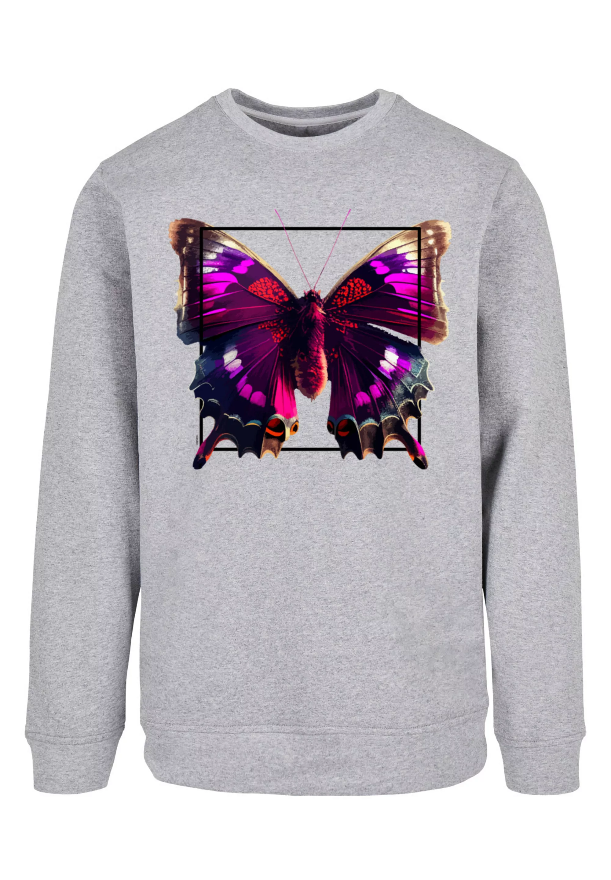 F4NT4STIC Kapuzenpullover "Pink Schmetterling CREWNECK", Print günstig online kaufen