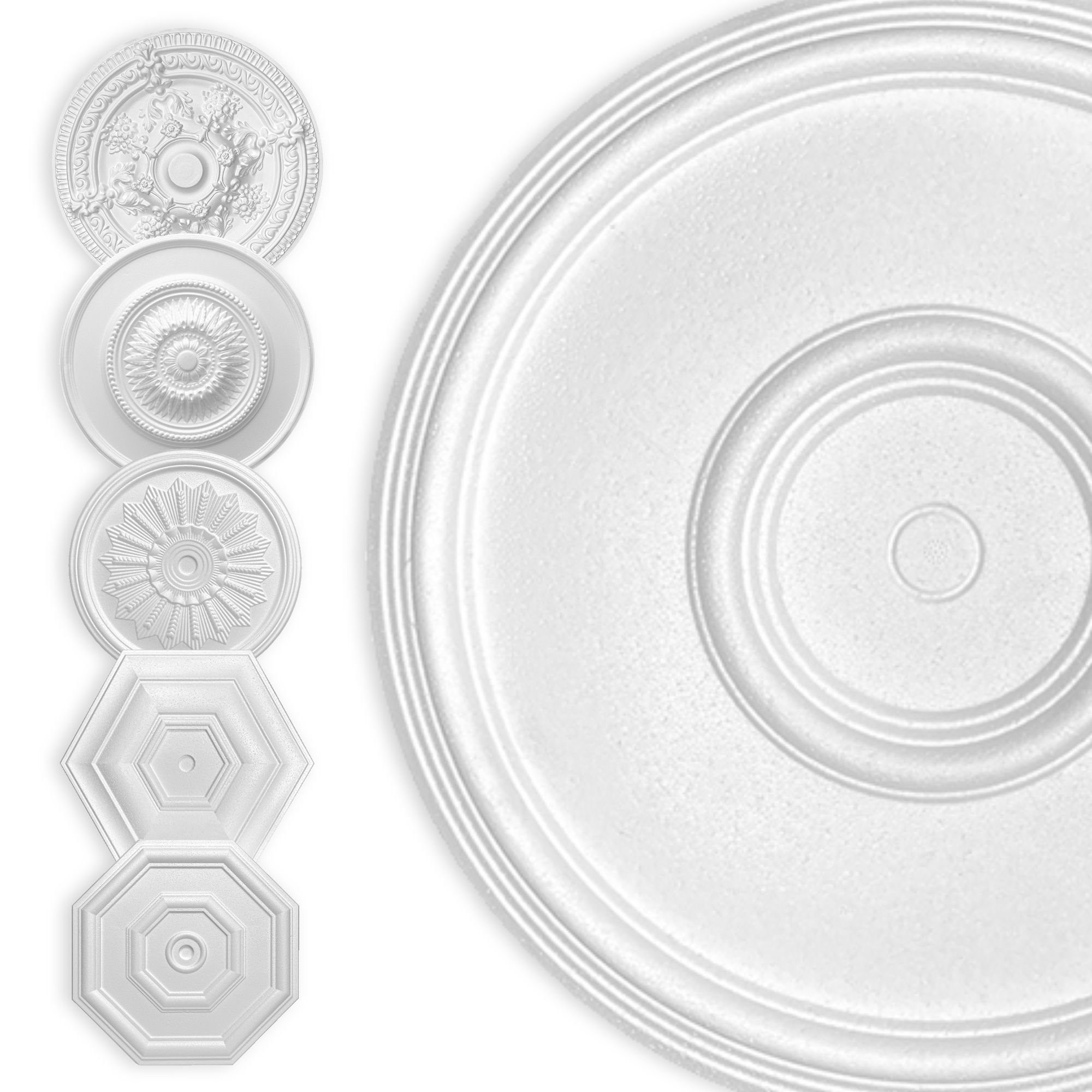 Hexim Wanddekoobjekt Kreis 50cm (HEXIM Stuckrosette günstig online kaufen