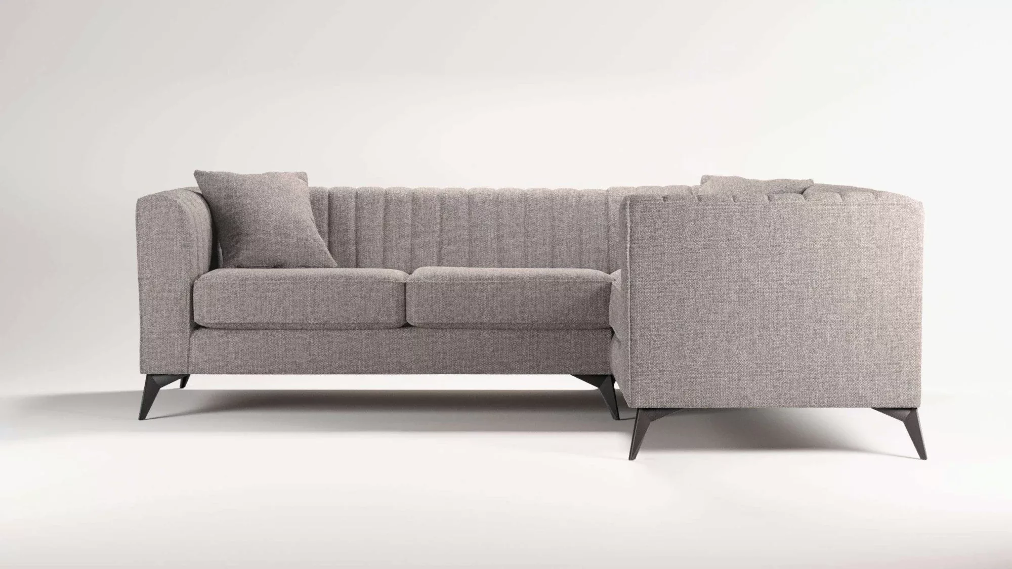 Places of Style Ecksofa »MATTHEW B/T/H: 240/167/74 cm«, L-Form, Steppung im günstig online kaufen