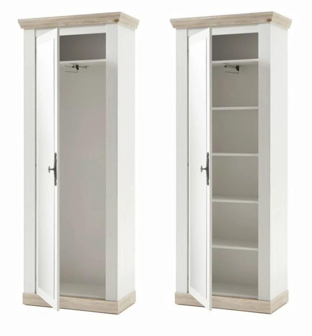 Furn.Design Garderobenschrank Rovola (Schuhschrank in Pinie weiß, 73 x 201 günstig online kaufen