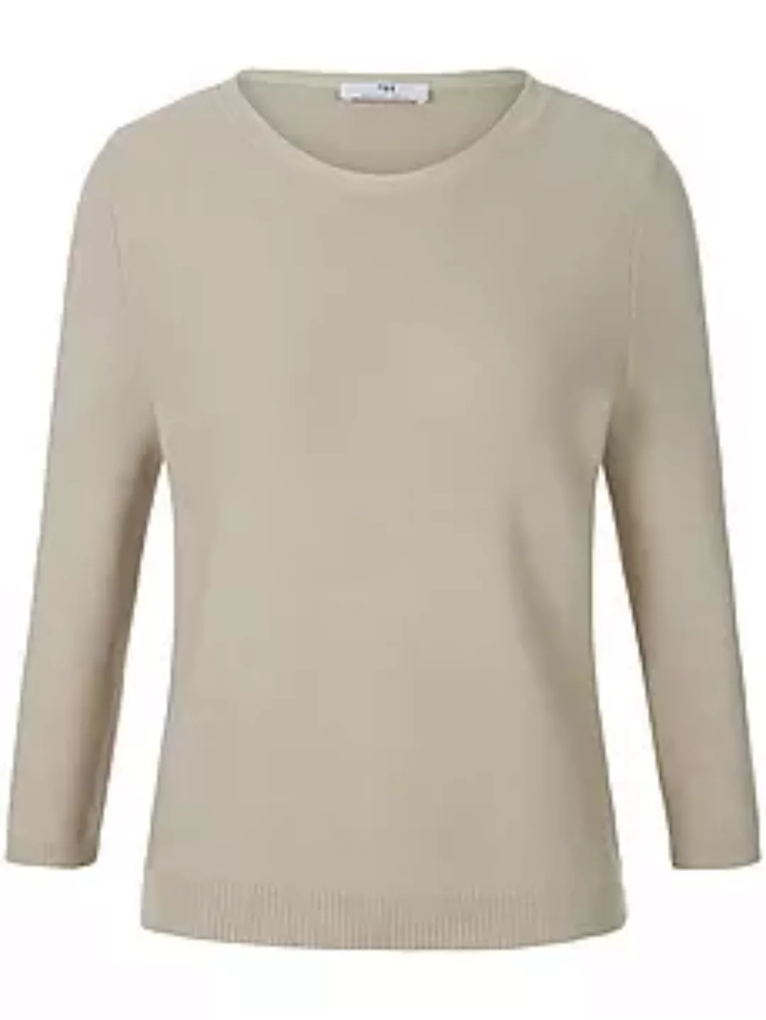 Rundhals-Pullover 3/4-Arm Peter Hahn beige günstig online kaufen