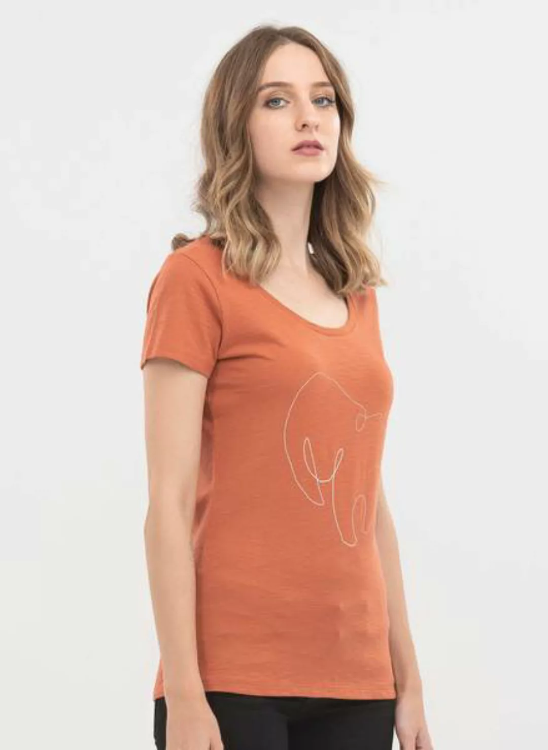 T-shirt Aus Bio-baumwolle Mit Bär-print günstig online kaufen