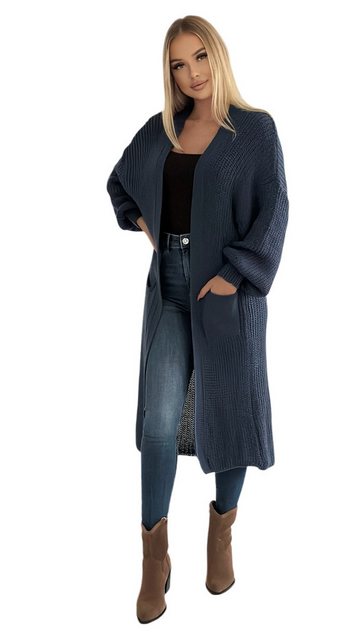 Mississhop Longstrickjacke extra lange Strickjacke Cardigan Jacke M.384 günstig online kaufen