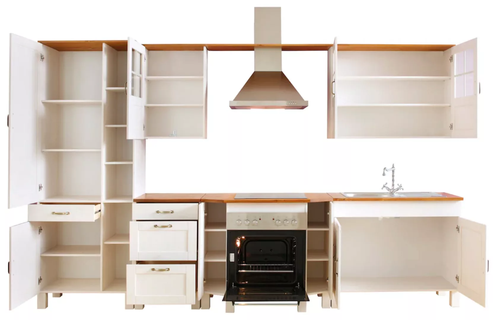 Home affaire Küchenzeile "Alby", Breite 325 cm, in 2 Tiefen, ohne E-Geräte günstig online kaufen