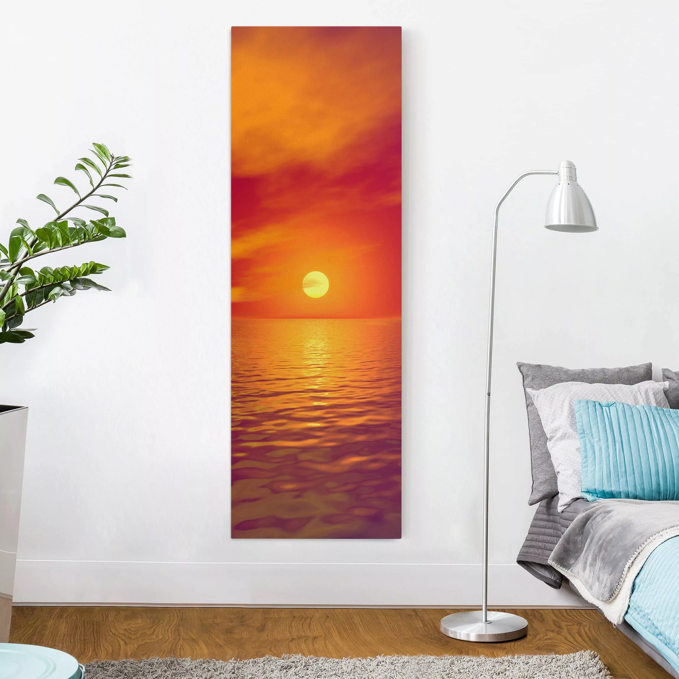 Leinwandbild Strand - Hochformat Beautiful Sunset günstig online kaufen